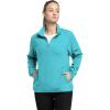 image33000ft Womens Lightweight Long Sleeve Fleece Pullover Jacket Quarter Zip Top Warm Polar Sweatshirt with Zipper PocketsBlue