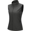 image33000ft Womens Running Vest Fleece Lined Zip Up Windproof Lightweight Softshell Vests Outerwear for Golf Hiking SportsDarkgrey Melange