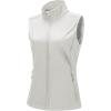 image33000ft Womens Running Vest Fleece Lined Zip Up Windproof Lightweight Softshell Vests Outerwear for Golf Hiking SportsIvory