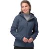 image33000ft Womens Softshell Jacket Fleece Lined Warm Jacket Light Hooded Windproof Coat for Outdoor HikingGrey Blue