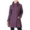 image33000ft Womens Softshell Long Jacket with Hood Fleece Lined Windproof Warm up Waterproof WindbreakerPurple Melange