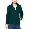 image33000ft Womens Zip Up Fleece Jacket Long Sleeve Warm Soft Polar Lightweight Coat with Pockets for WinterDeep Green