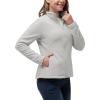image33000ft Womens Zip Up Fleece Jacket Long Sleeve Warm Soft Polar Lightweight Coat with Pockets for WinterLight Grey