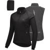 image33000ft Womens Zip Up Lightweight Athletic Workout Yoga Cycling Track Running Jacket Waterproof Windproof ReflectiveBlack