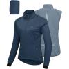 image33000ft Womens Zip Up Lightweight Athletic Workout Yoga Cycling Track Running Jacket Waterproof Windproof ReflectiveMidnight Blue