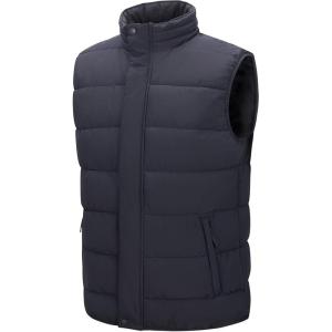 image33000ft Mens Puffer Vest Outerwear Winter Warm Padded Outdoor Casual Thick Insulated Quilted Sleeveless JacketGrey