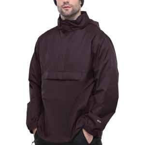image33000ft Mens Pullover Rain Jacket Waterproof with Hood Lightweight Packable Raincoat Windbreaker for Golf TravelPurple