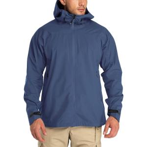 image33000ft Mens Rain Jacket 3Layer Performance Lightweight Rain Jackets Waterproof with Hood for Hiking Ski Sailing CyclingIndigo