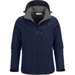 image33000ft Mens Softshell Jacket with Hood Fleece Lined Windbreaker Lightweight Waterproof Jackets for HikingDark Denim