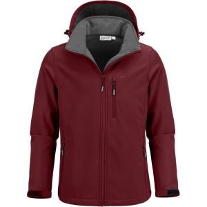 image33000ft Mens Softshell Jacket with Hood Fleece Lined Windbreaker Lightweight Waterproof Jackets for HikingDark Red