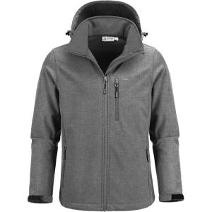 image33000ft Mens Softshell Jacket with Hood Fleece Lined Windbreaker Lightweight Waterproof Jackets for HikingMidgrey Melange