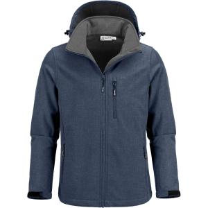 image33000ft Mens Softshell Jacket with Hood Fleece Lined Windbreaker Lightweight Waterproof Jackets for HikingMidnight Blue Heather