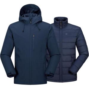 image33000ft Mens Waterproof 3in1 Ski Jacket Warm Mountain Windbreaker Snow Rain Jackets Winter Coat with Puffer JacketLoyal BlueDeep Blue