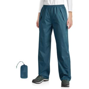 image33000ft Packable Rain Pants for Women Waterproof Pants Lightweight Rain Over Pants Outdoor Windproof Pant for Golf HikingCeramic Blue