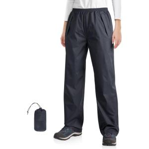 image33000ft Packable Rain Pants for Women Waterproof Pants Lightweight Rain Over Pants Outdoor Windproof Pant for Golf HikingDark Grey