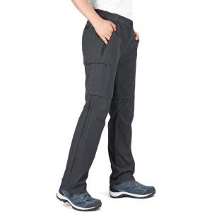 image33000ft Womens Convertible Hiking Pants Quick Dry ZipOff Hiking Pants for Fishing Travel Camping BlackBlack