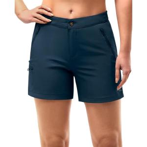 image33000ft Womens Golf Shorts 5 Inch Inseam Quick Dry Ladies Stretch Packable Hiking Casual with 4 PocketsCeramic Blue