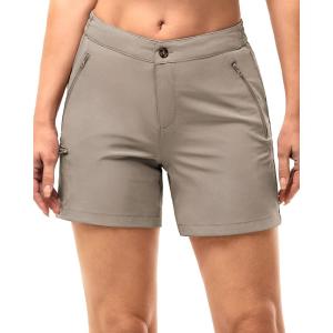 image33000ft Womens Golf Shorts 5 Inch Inseam Quick Dry Ladies Stretch Packable Hiking Casual with 4 PocketsFossil