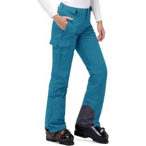image33000ft Womens Insulated Snow Pants Waterproof Snowboard Ski Pants with Boot GaitersPeacock Blue