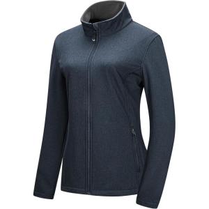 image33000ft Womens Lightweight Softshell Jacket Fleece Lined Windbreaker Waterproof Warm Jacket for Running Golf HikingMidnight Blue Heather