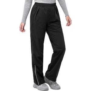 image33000ft Womens Rain Pants Lightweight Breathable Waterproof Pants Windproof Overall Pant for Hiking cyclin Golf OutdoorBlack