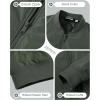 image33000ft Mens Bomber Jacket Waterproof Zip Up Windbreaker Quilted Padded Lightweight Warm Casual Spring Fall Winter CoatArmy Green