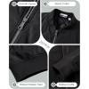 image33000ft Mens Bomber Jacket Waterproof Zip Up Windbreaker Quilted Padded Lightweight Warm Casual Spring Fall Winter CoatBlackmetallic Zipper