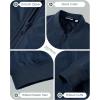 image33000ft Mens Bomber Jacket Waterproof Zip Up Windbreaker Quilted Padded Lightweight Warm Casual Spring Fall Winter CoatDark Denim