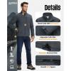 image33000ft Mens Waterproof Softshell Jacket Warm Fleece Lined Windbreaker Lightweight Soft Shell for Travel Hiking GolfDark Grey