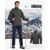 image33000ft Mens Waterproof Softshell Jacket Warm Fleece Lined Windbreaker Lightweight Soft Shell for Travel Hiking GolfDarkgrey Melange