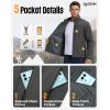 image33000ft Mens Waterproof Softshell Jacket Warm Fleece Lined Windbreaker Lightweight Soft Shell for Travel Hiking GolfDarkgrey Melange