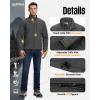 image33000ft Mens Waterproof Softshell Jacket Warm Fleece Lined Windbreaker Lightweight Soft Shell for Travel Hiking GolfDarkgrey Melange