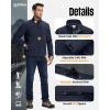 image33000ft Mens Waterproof Softshell Jacket Warm Fleece Lined Windbreaker Lightweight Soft Shell for Travel Hiking GolfDeep Blue