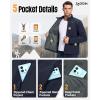 image33000ft Mens Waterproof Softshell Jacket Warm Fleece Lined Windbreaker Lightweight Soft Shell for Travel Hiking GolfDeep Blue