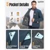 image33000ft Mens Waterproof Softshell Jacket Warm Fleece Lined Windbreaker Lightweight Soft Shell for Travel Hiking GolfMidnight Blue