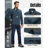 image33000ft Mens Waterproof Softshell Jacket Warm Fleece Lined Windbreaker Lightweight Soft Shell for Travel Hiking GolfMidnight Blue