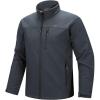 image33000ft Mens Waterproof Softshell Jacket Warm Fleece Lined Windbreaker Lightweight Soft Shell for Travel Hiking GolfDark Grey