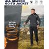 image33000ft Mens Hooded Softshell Jacket Waterproof Lightweight Insulated Windbreaker Fleece Lined Rain Shell JacketDark Grey