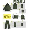 image33000ft Mens Rain Suit Packable Waterproof Lightweight Rain Gear for Golf Hiking Cycling 2 Pieces Jackets and PantsAmy Green