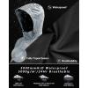 image33000ft Mens Rain Suit Packable Waterproof Lightweight Rain Gear for Golf Hiking Cycling 2 Pieces Jackets and PantsLight GreyBlack