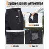image33000ft Womens Full Zip Rain Pants Lightweight Rain Over Pants Windproof Outdoor Pants for Hiking Fishing GolfBlack