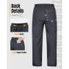 image33000ft Womens Full Zip Rain Pants Lightweight Rain Over Pants Windproof Outdoor Pants for Hiking Fishing GolfGrey