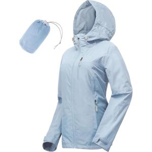 image33000ft Packable Rain Jacket Women Lightweight Waterproof Raincoat with Hood Cycling Bike Jacket WindbreakerLight Blue
