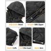 image33000ft Womens Hooded Packable Puffer Jacket Lightweight Warm Puffy Quilted Winter CoatBlack