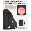 image33000ft Womens Hooded Packable Puffer Jacket Lightweight Warm Puffy Quilted Winter CoatBlack