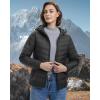 image33000ft Womens Hooded Packable Puffer Jacket Lightweight Warm Puffy Quilted Winter CoatBlack