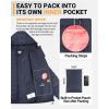 image33000ft Womens Hooded Packable Puffer Jacket Lightweight Warm Puffy Quilted Winter CoatDeep Blue
