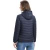 image33000ft Womens Hooded Packable Puffer Jacket Lightweight Warm Puffy Quilted Winter CoatDeep Blue