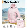 image33000ft Womens Hooded Packable Puffer Jacket Lightweight Warm Puffy Quilted Winter CoatPink