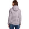 image33000ft Womens Hooded Packable Puffer Jacket Lightweight Warm Puffy Quilted Winter CoatPinkish Gray